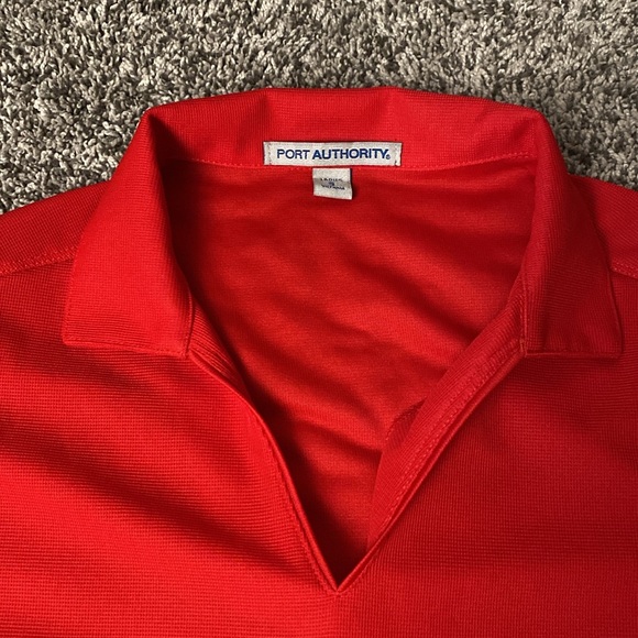 NWOT Red Port Authority women’s Polo 🎄 - Picture 3 of 4